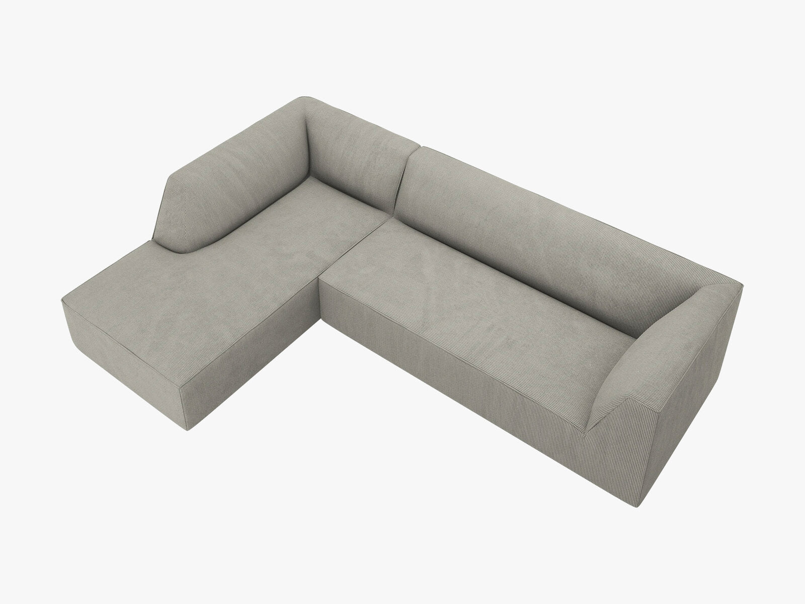 Micadoni 4-Sitzer Modular Sofa Ruby Links Kord Scala Hellgrau