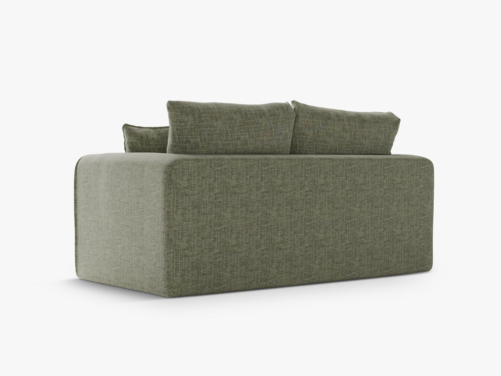 Micadoni Sofa Lido 2-Sitzer Strukturierter Stoff Olive