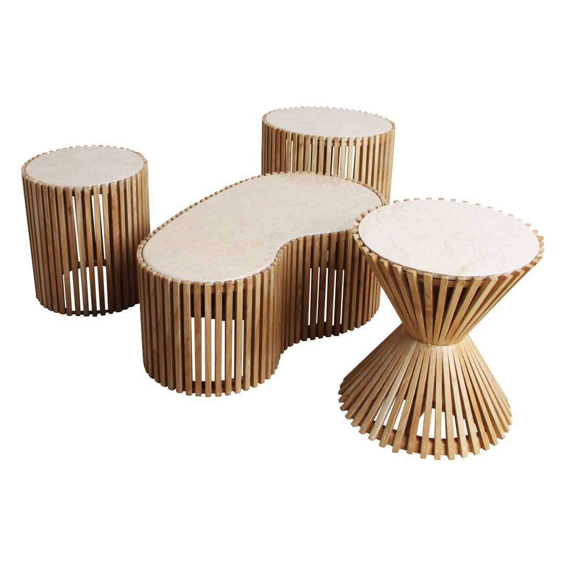 Raw Materials Infinity runder Beistelltisch aus Marmor