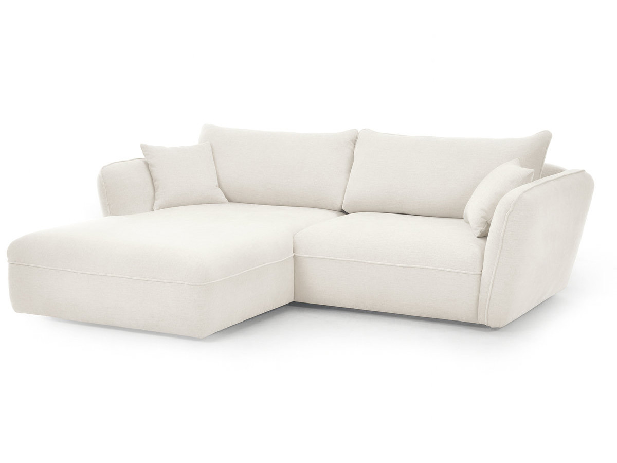 Bobochic Luigi Ecksofa Strukturstoff Weiß Ecke links
