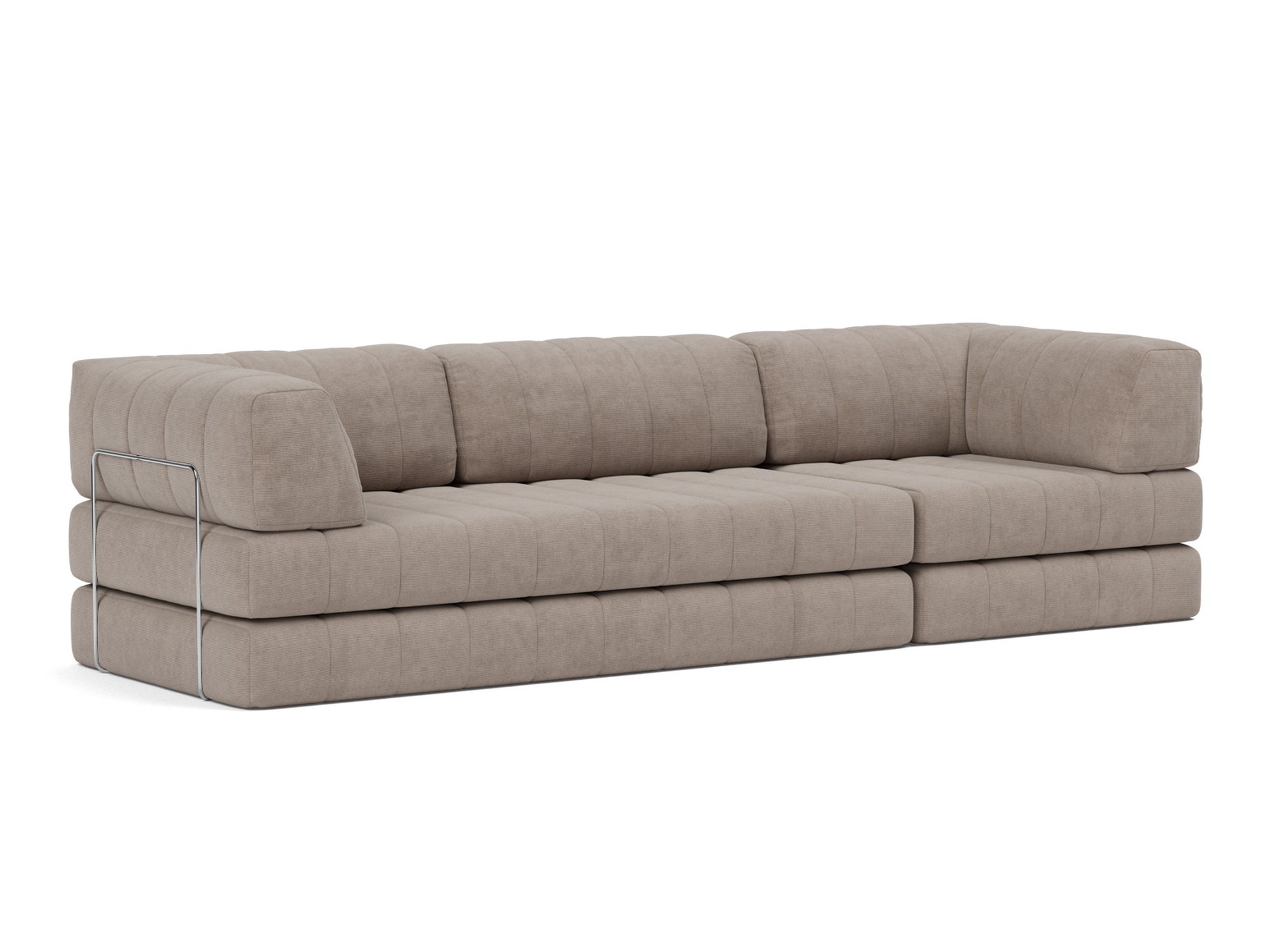 Schlafsofa CozyPad Grand mit Armlehnen Kord Cordufine 318-Beige