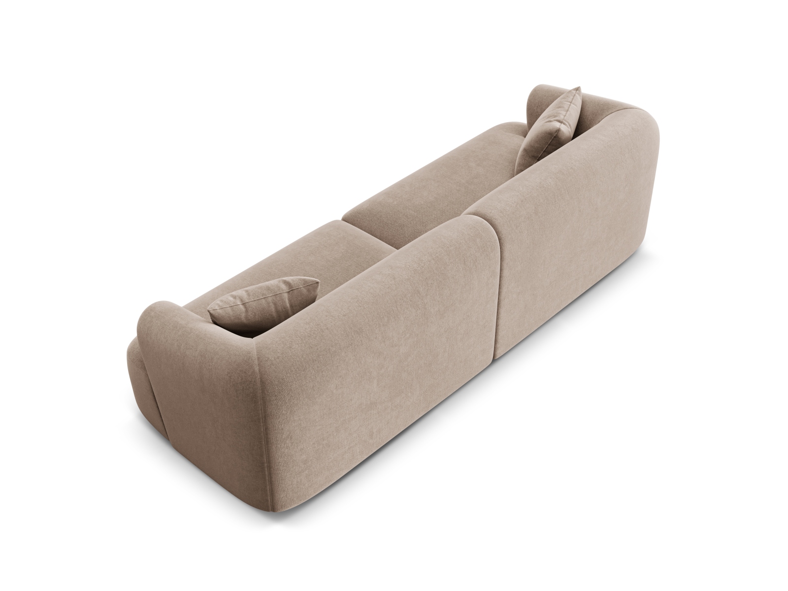 Cosmopolitan Design Sofa Campi 4-Sitzer Samt Vogue Dunkelbeige