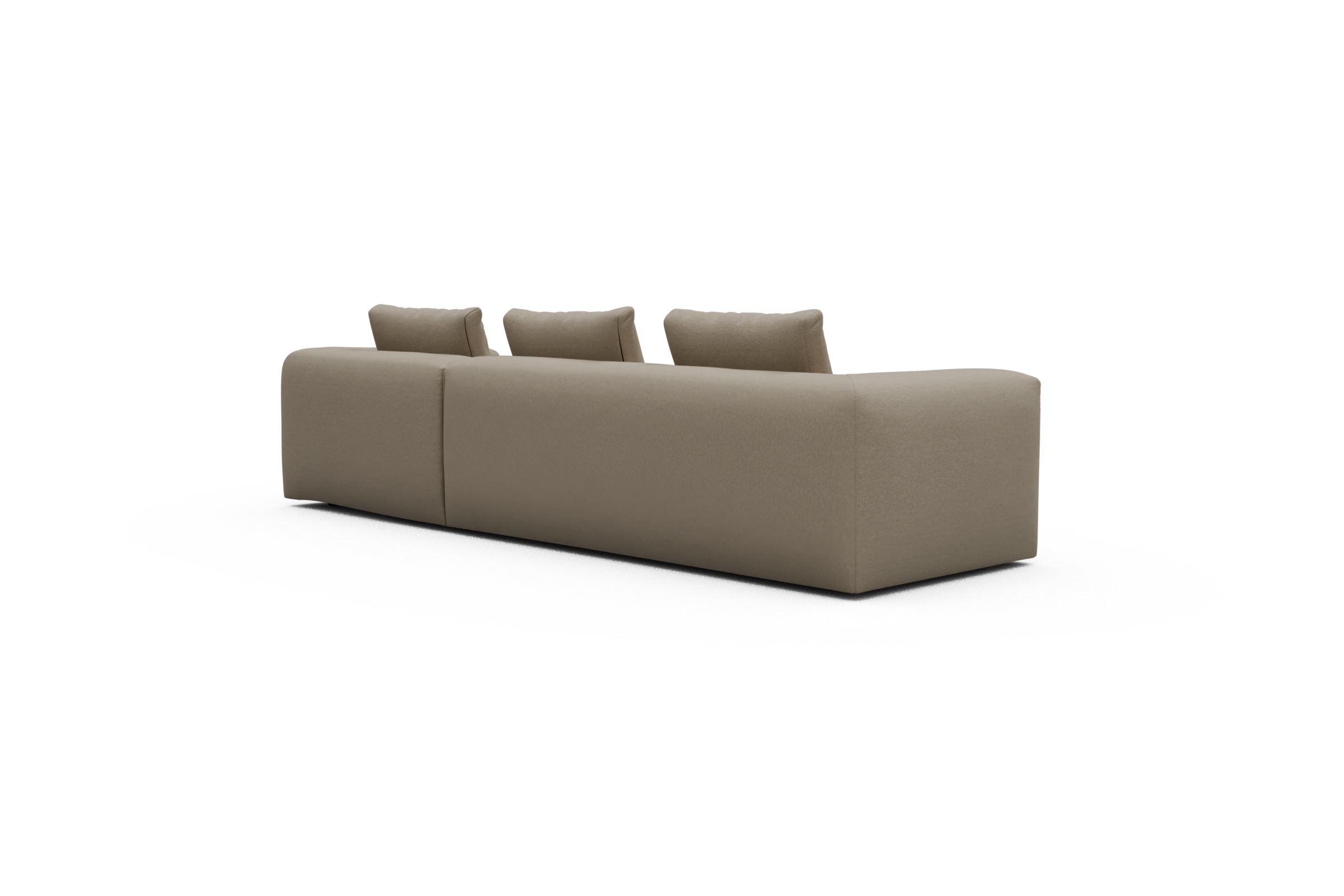 Ecksofa Fred Chaiselongue rechts mit 2,5-Sitzer Satya-Natural