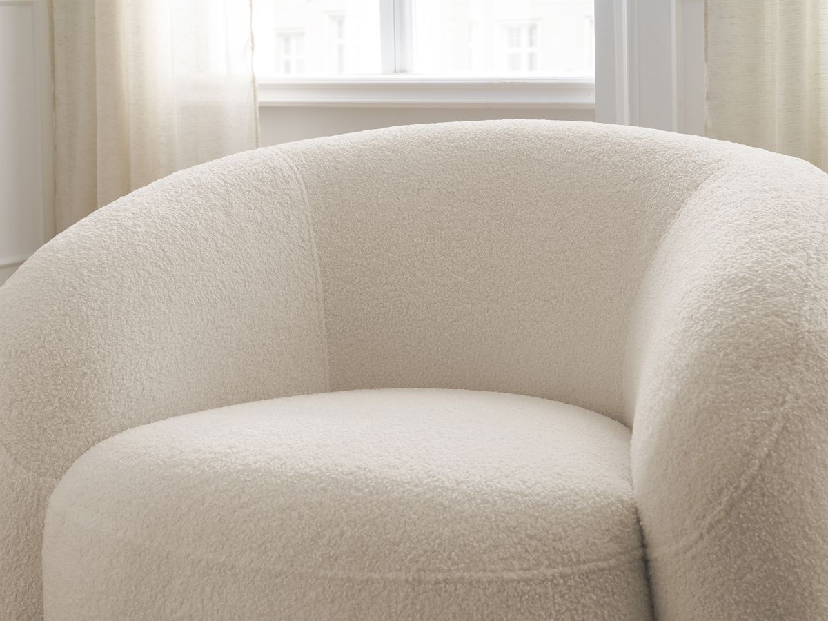 Bobochic Elina Sessel Bouclé-Stoff Beige