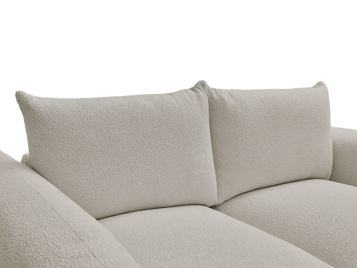 Bobochic Ernest Sofa 3-Sitzer mit Pouf 193 × 106 cm Bouclé-Stoff Taupe