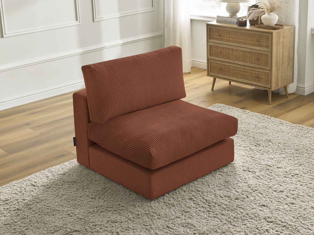 Bobochic Paris Sofamodul 1-Sitzer Cordsamt Orange