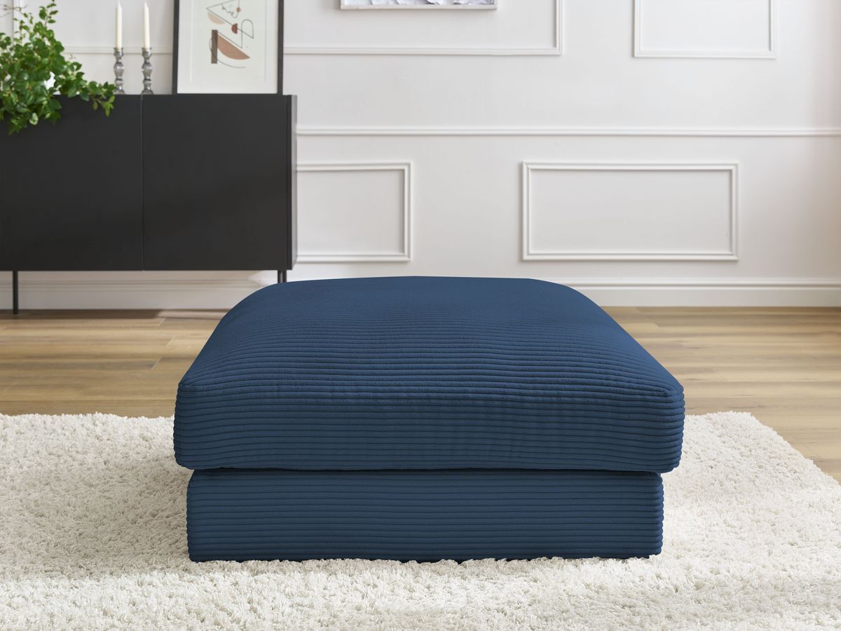 Bobochic Leonard Pouf Cordsamt Dunkelblau