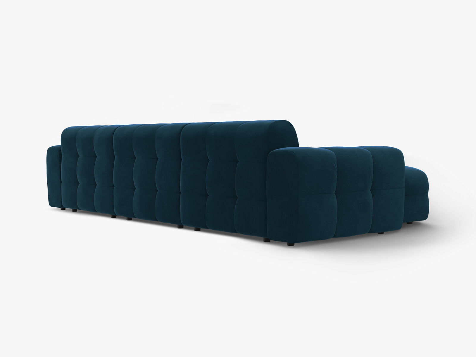 Micadoni Ecksofa Kendal 5-Sitzer Links Samt Magic Velvet Marineblau