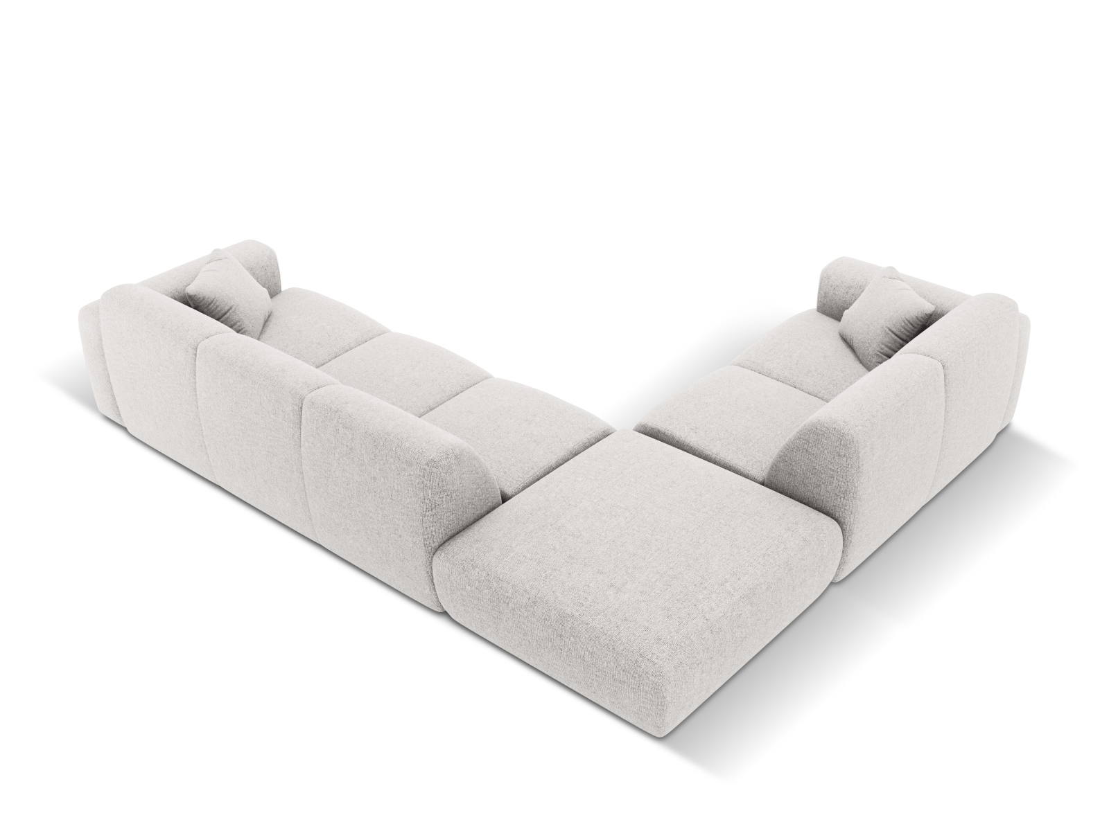 Cosmopolitan Design Ecksofa Nolio 4-Sitzer offen Chenille Haga Hellgrau Links