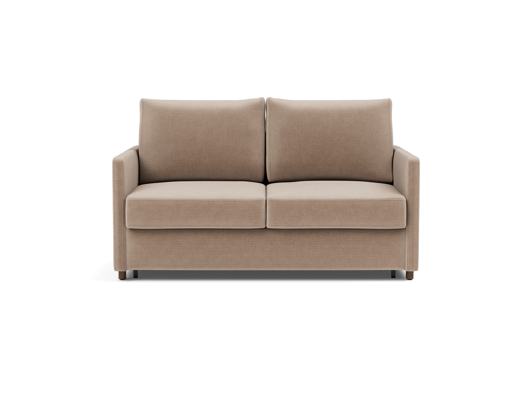 Schlafsofa Neah mit Slim-Armlehnen 140 Chenille Esina 417-Mocha