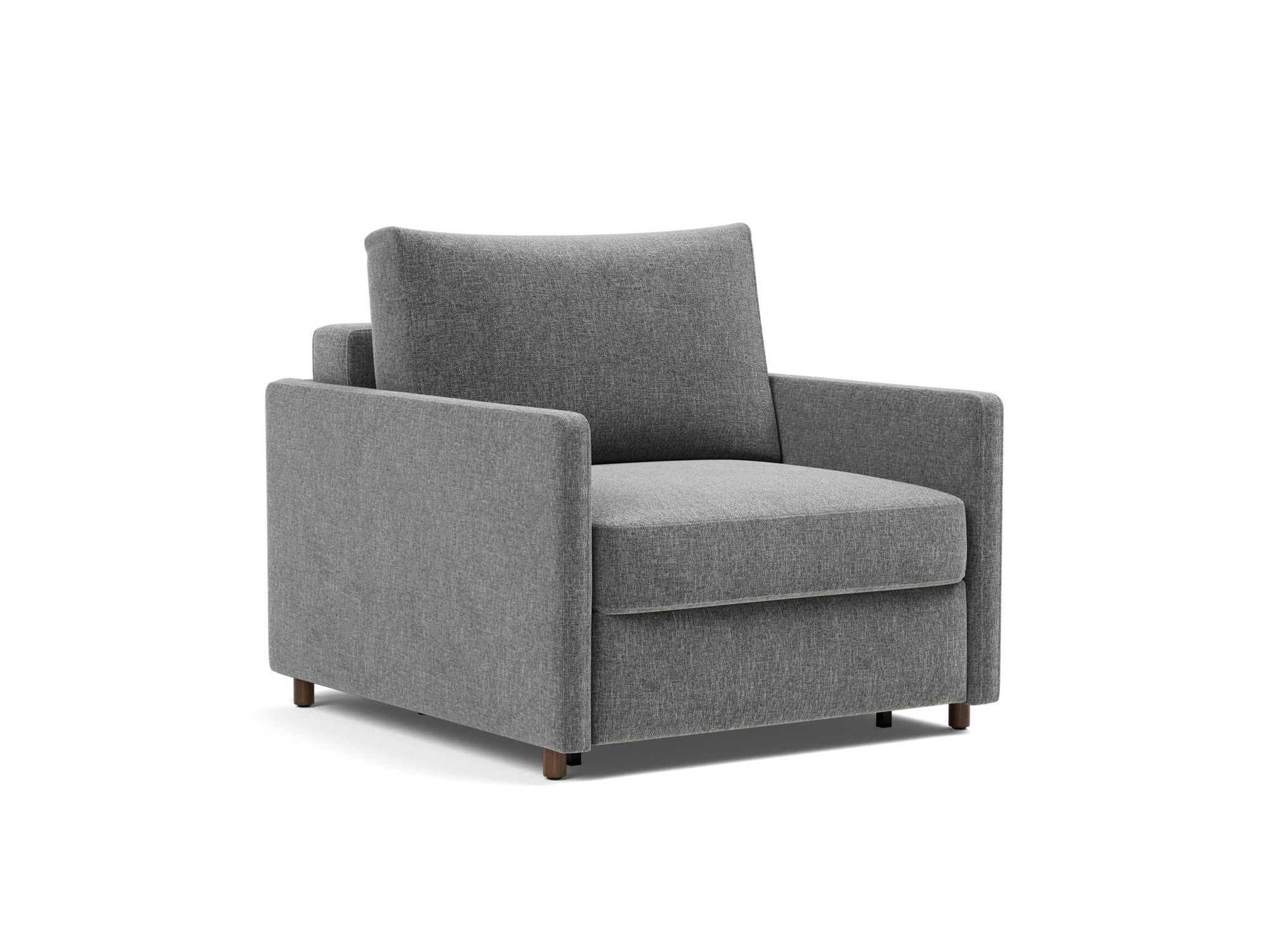 Schlafsessel Neah mit Slim-Armlehnen Strukturierter Stoff Twist 563-Charcoal