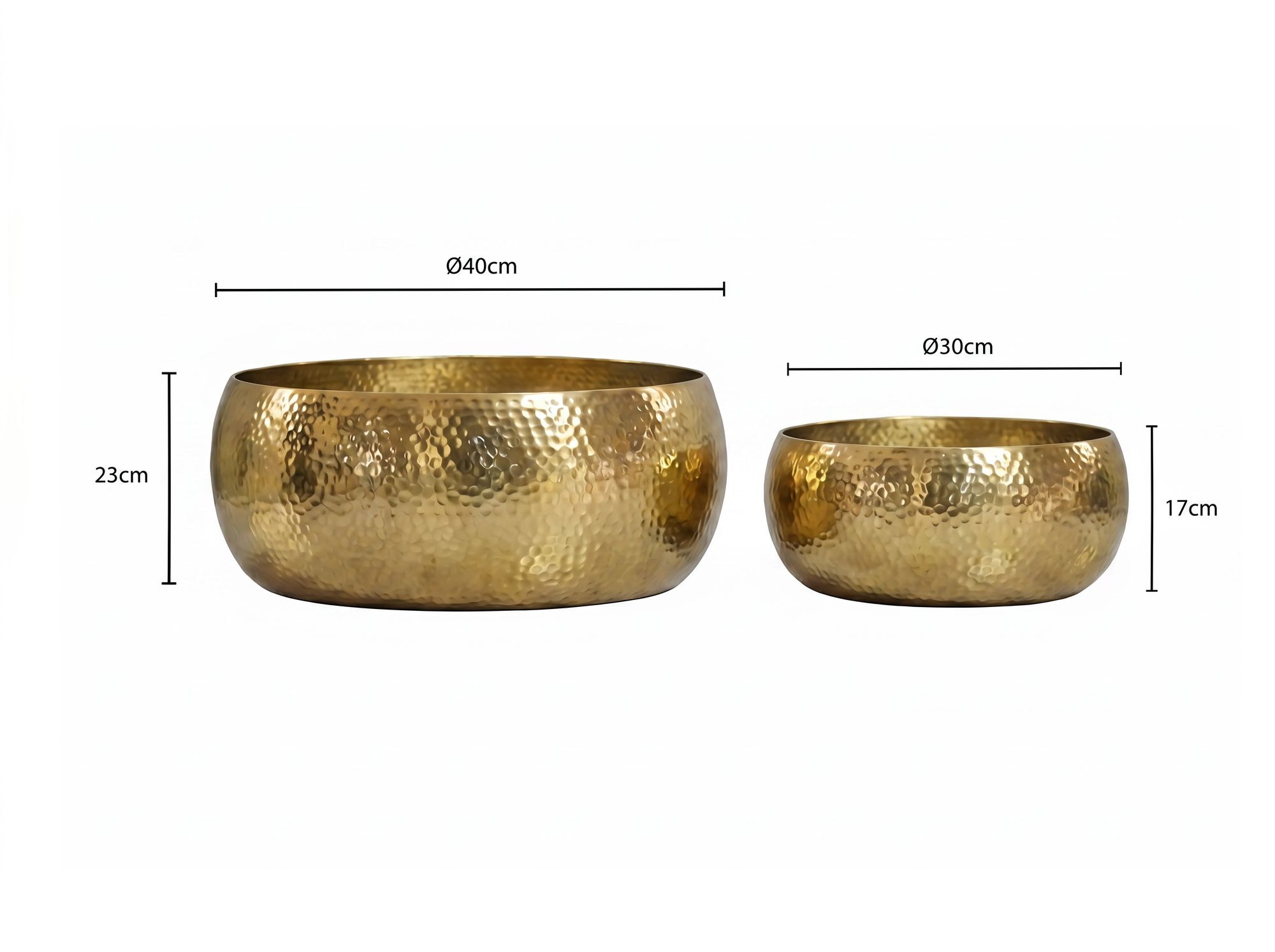 Dekoschale Svanvik Aluminium Gold Ø 40 cm