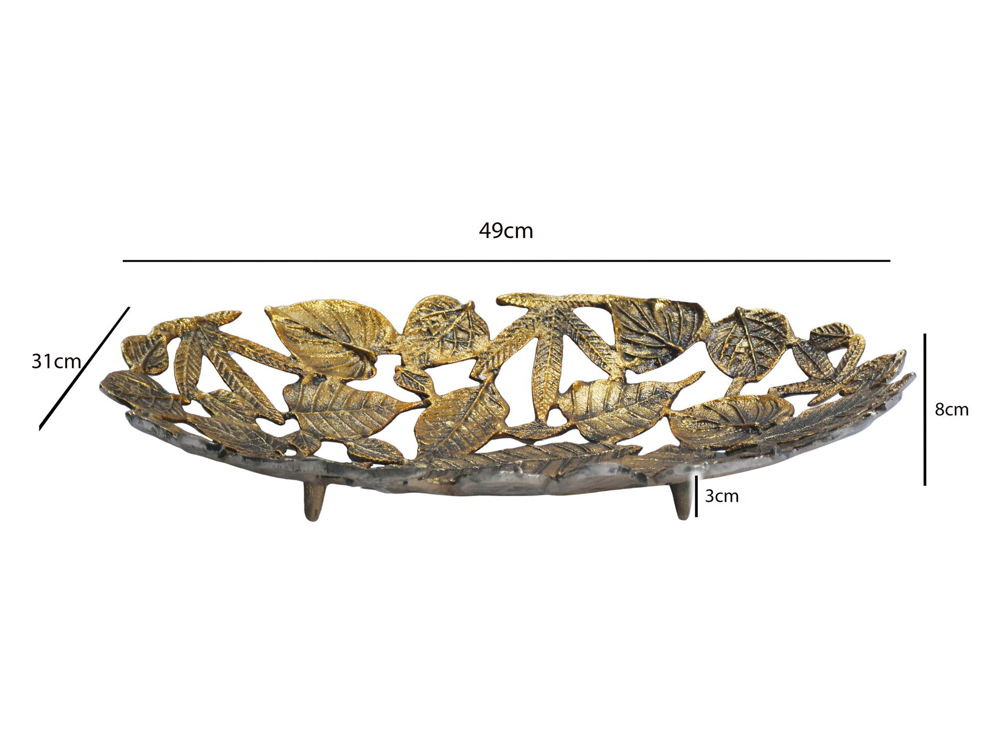 Dekoschale Lodingen Aluminium Gold