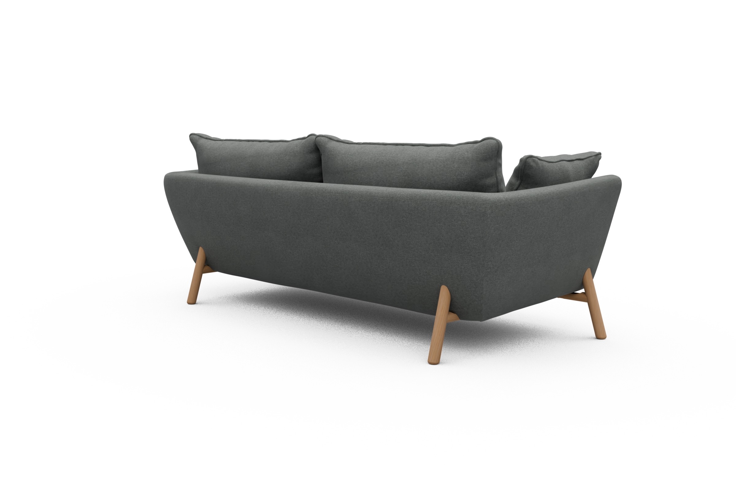 Sofa Emil PREMIUM 3-Sitzer Beinfarbe Eiche Natur Satya-Steel