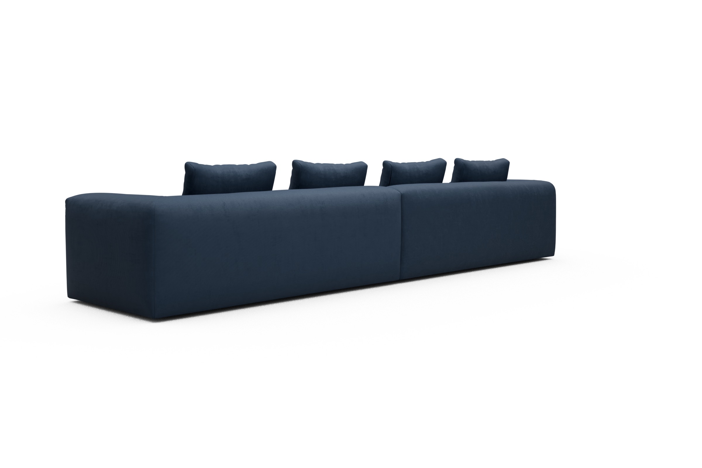 Sofa Modulares XXL Sofa Fred 5-Sitzer Cordufine-Royal-Blue