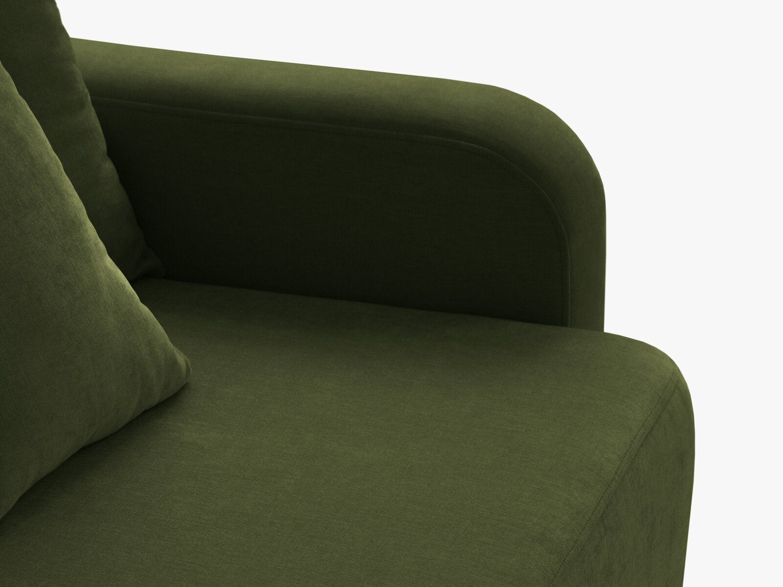 Micadoni Sofa Elen 2 Rückenkissen 3-Sitzer mit Schlaffunktion Strukturierter Stoff Grün