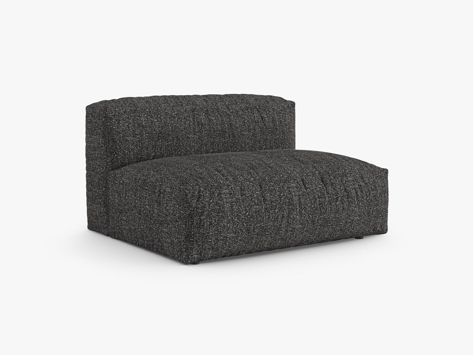 Micadoni Mittelmodul Martina 1-Sitzer Groß 90cm Sitztiefe Boucle Monet Anthrazit