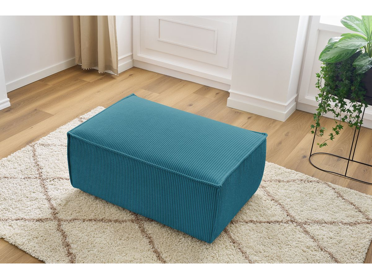 Bobochic Nihad Pouf Cordsamt Dunkelblau
