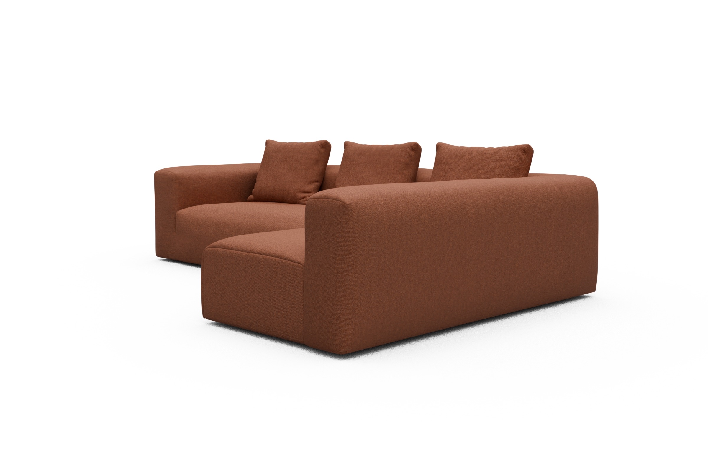 Ecksofa Fred 2x 2,5-Sitzer rechts offen Weda-Rust