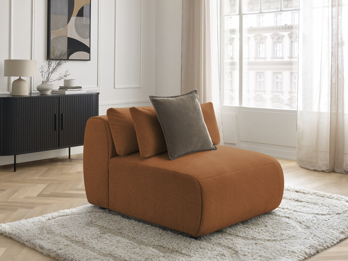 Bobochic Jana Sofamodul 1-Sitzer Melange-Stoff Orange