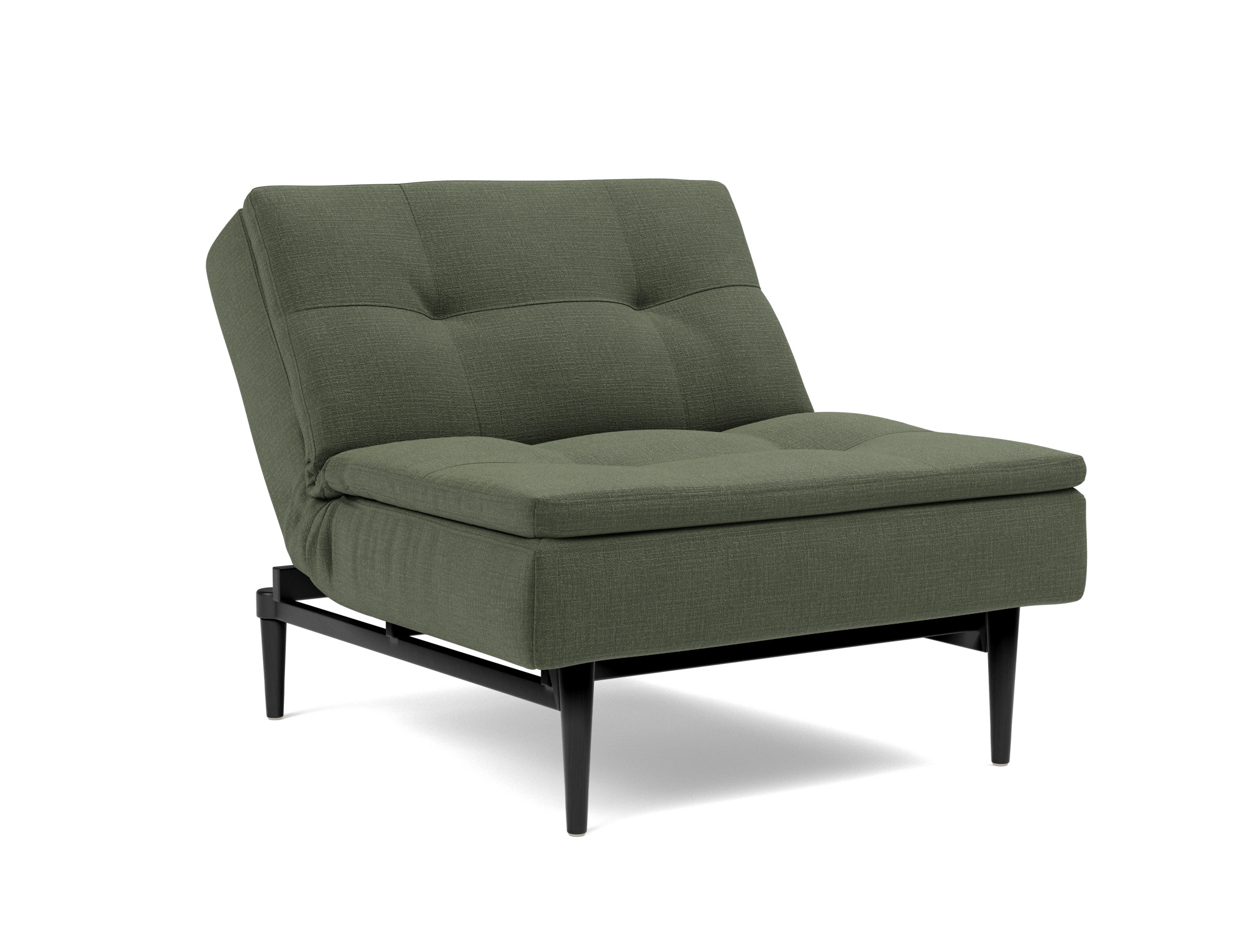 Sessel Dublexo Chenille Esina 413-Olive-Green Beine Styletto Eiche schwarz