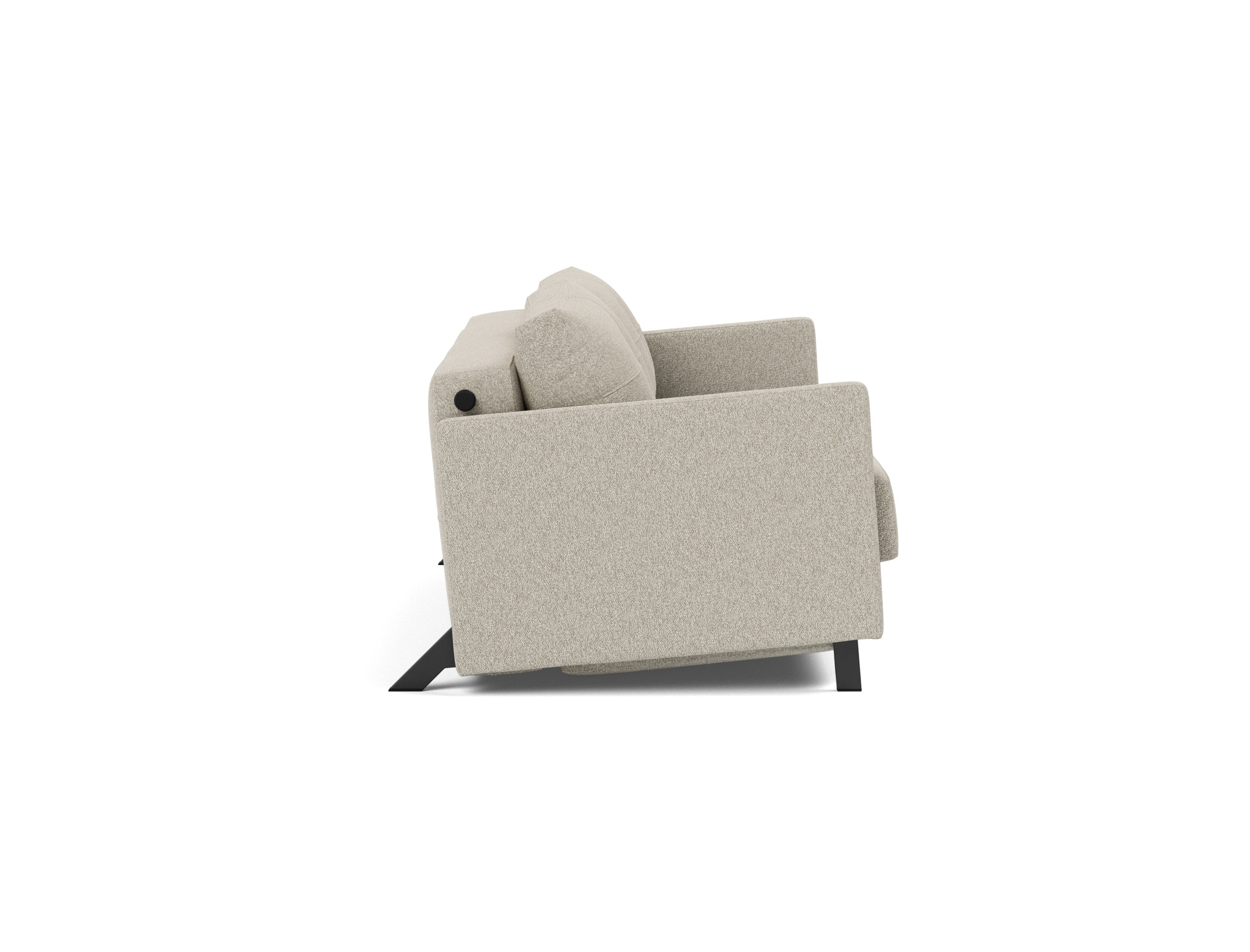 Schlafsofa Cubed mit Armlehnen 160 Boucle Skandi 539-Beige
