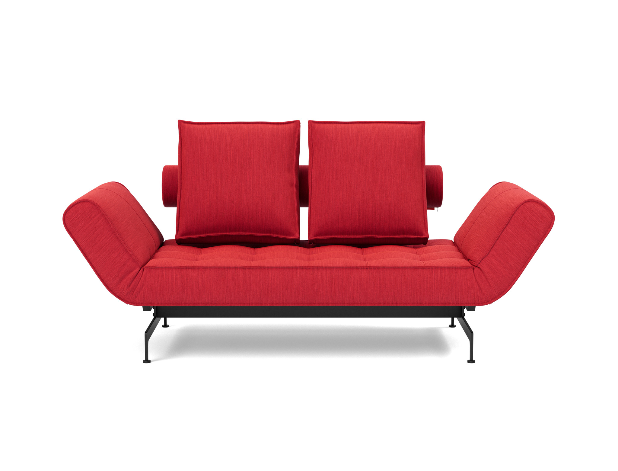 Tagesbett Ghia Flachgewebe Elegance 511-Red Beine Laser schwarz
