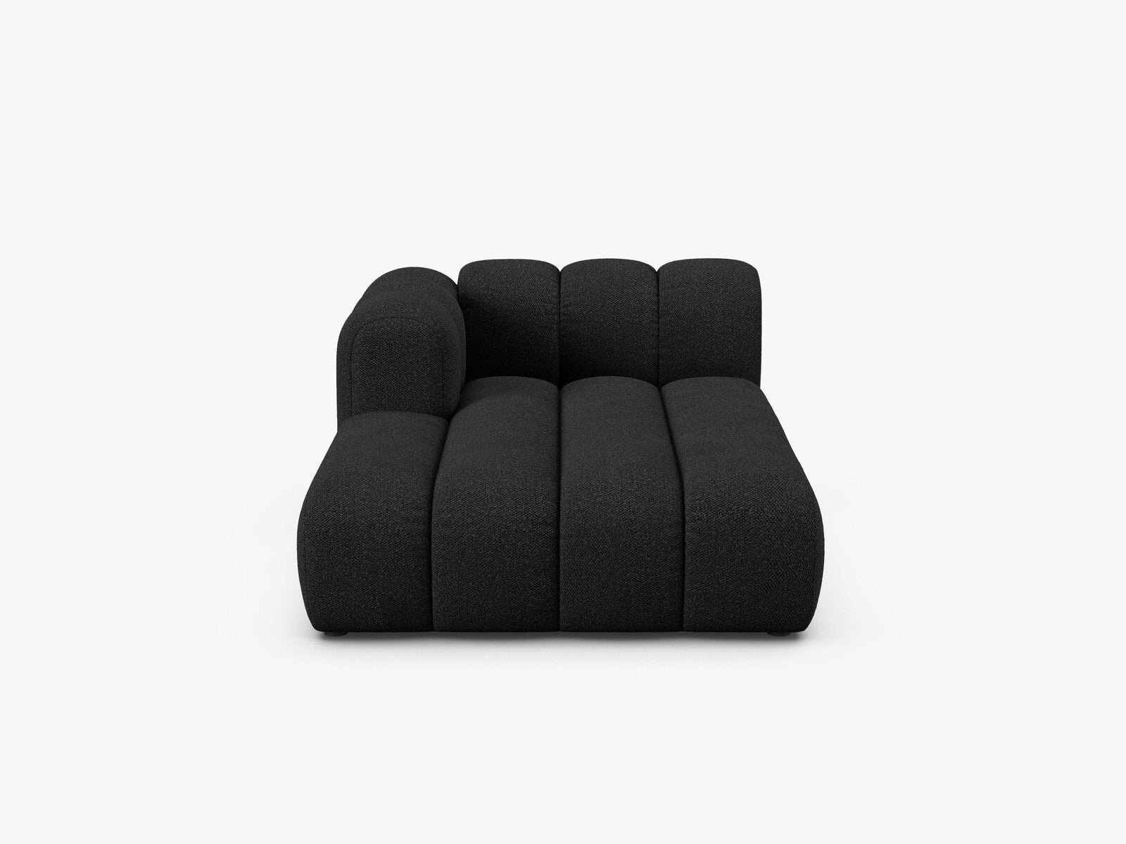 Micadoni Recamiere Lupine 2-Sitzer Links Boucle Baloo Schwarz