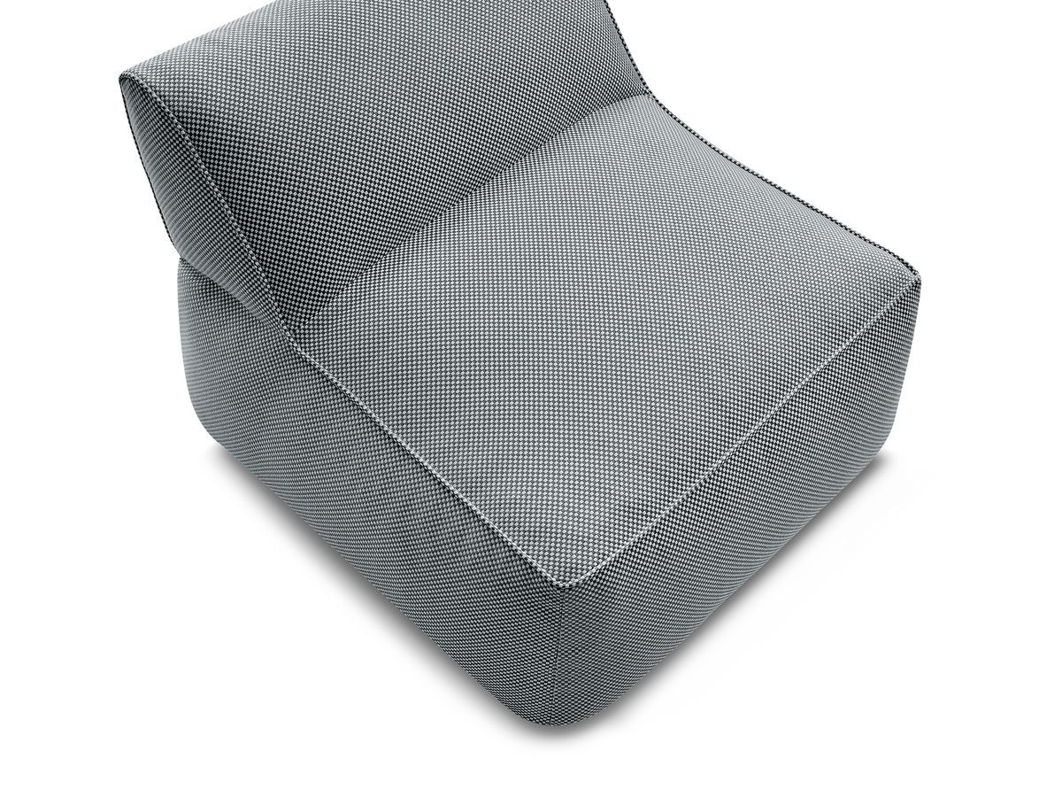 Bobochic Riviera Sofamodul 1-Sitzer Melange-Stoff Schwarz