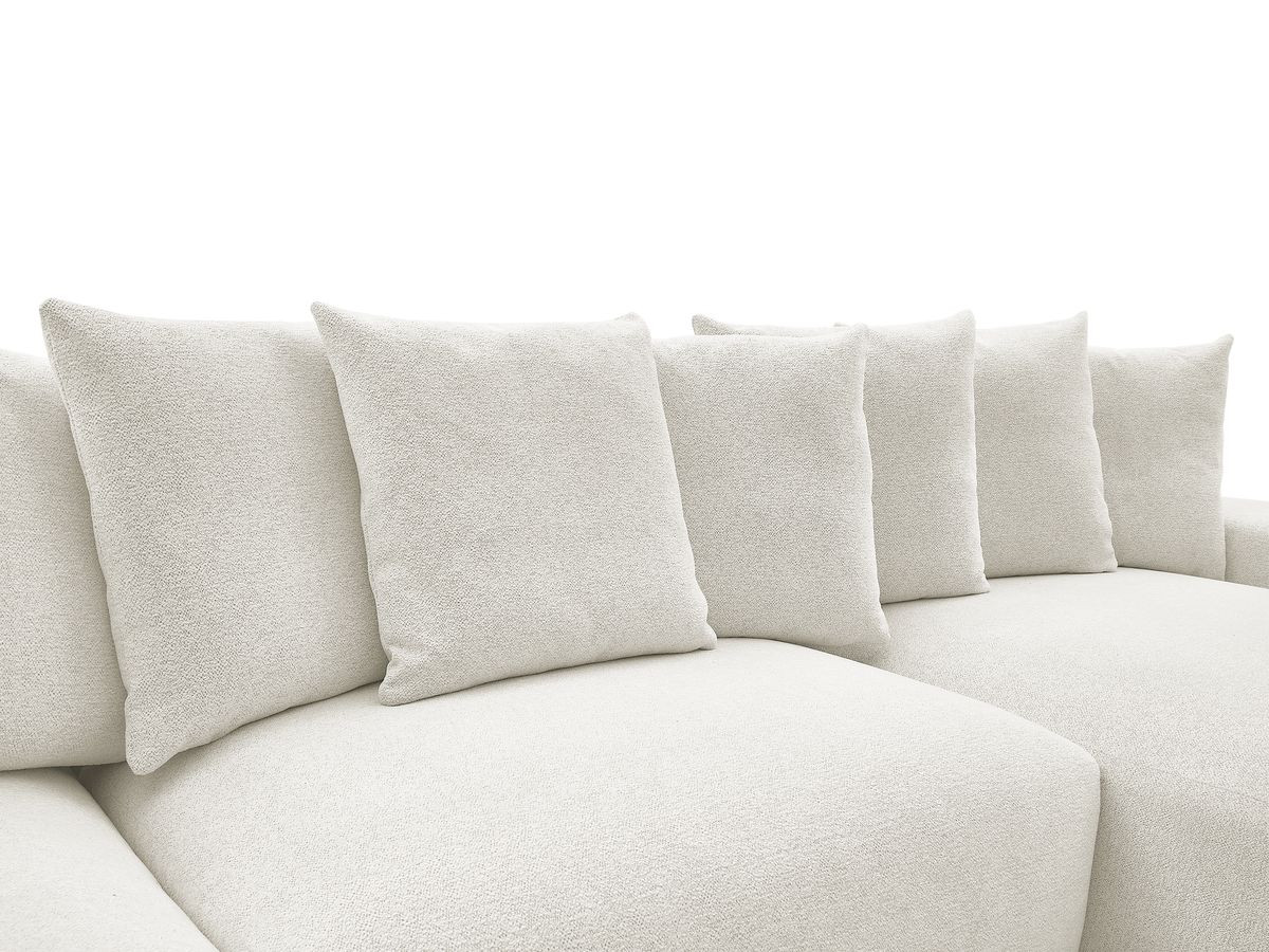 Bobochic Voltaire Wohnlandschaft 420 × 165 cm Melange-Stoff Weiß