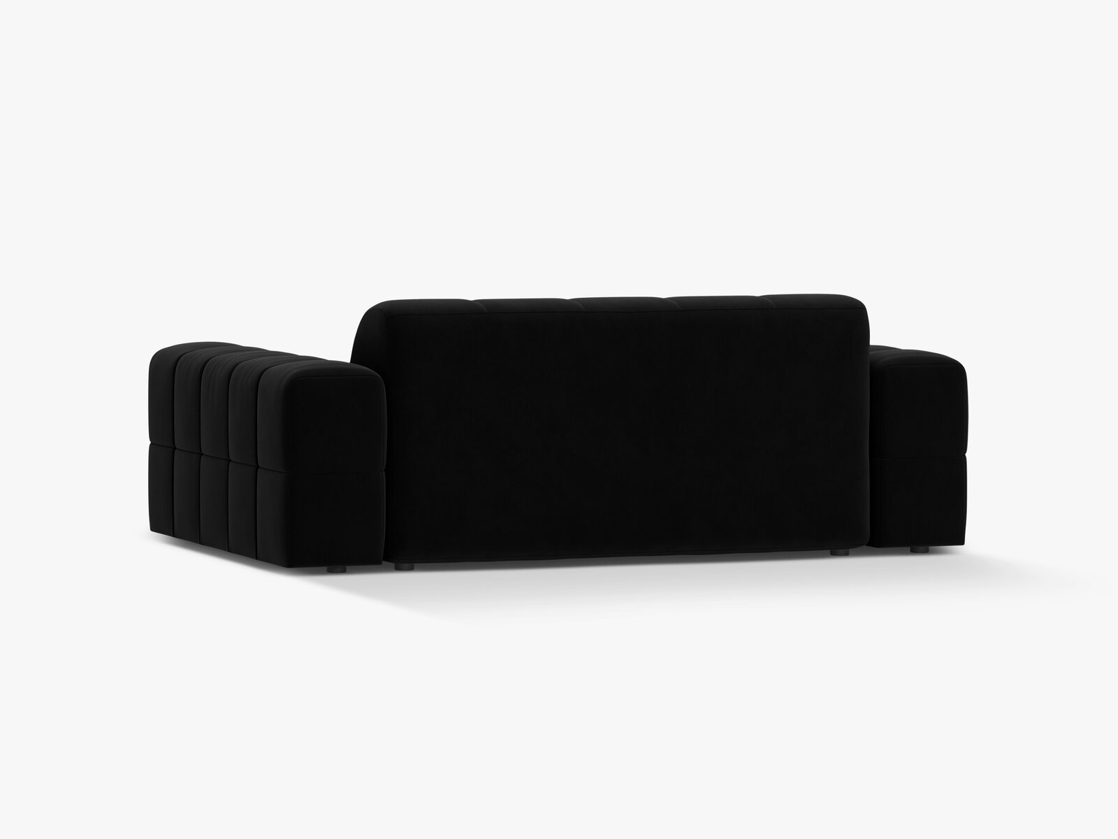 Micadoni Jennifer Sofa 2-Sitzer Samt Bluvel Schwarz