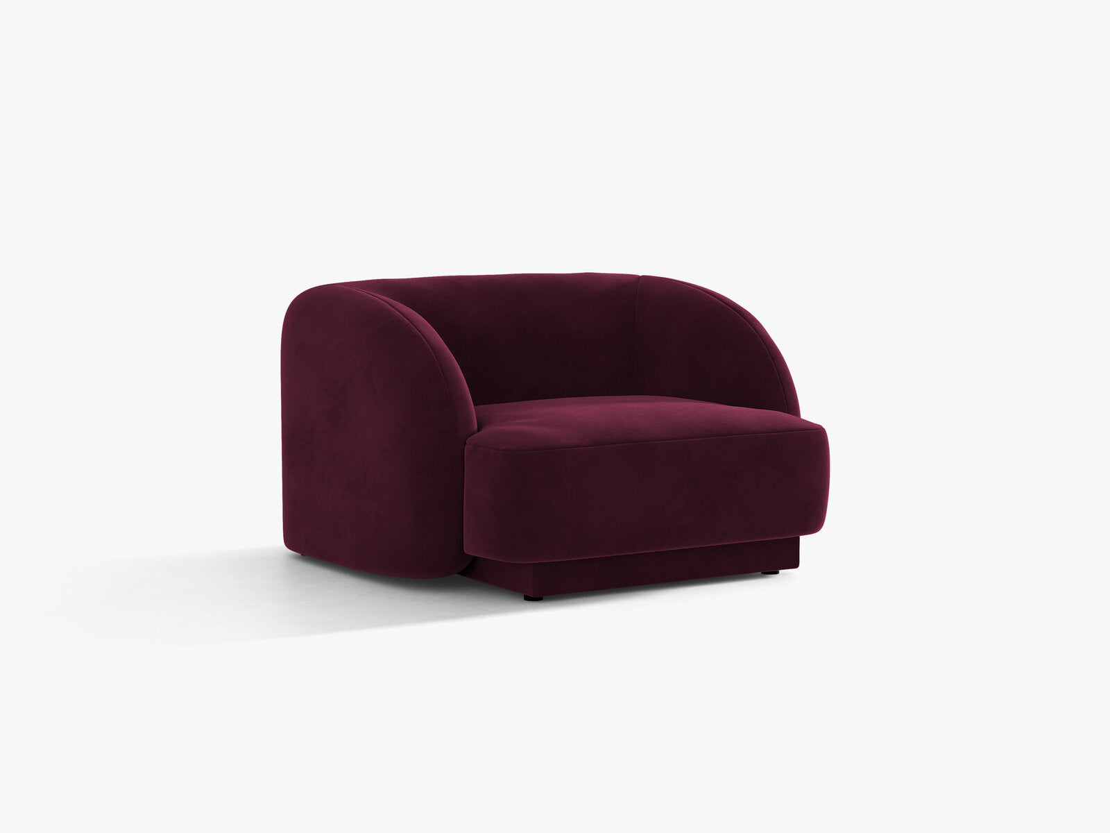Micadoni Sessel Miley 1-Sitzer Samt Venus Burgunder
