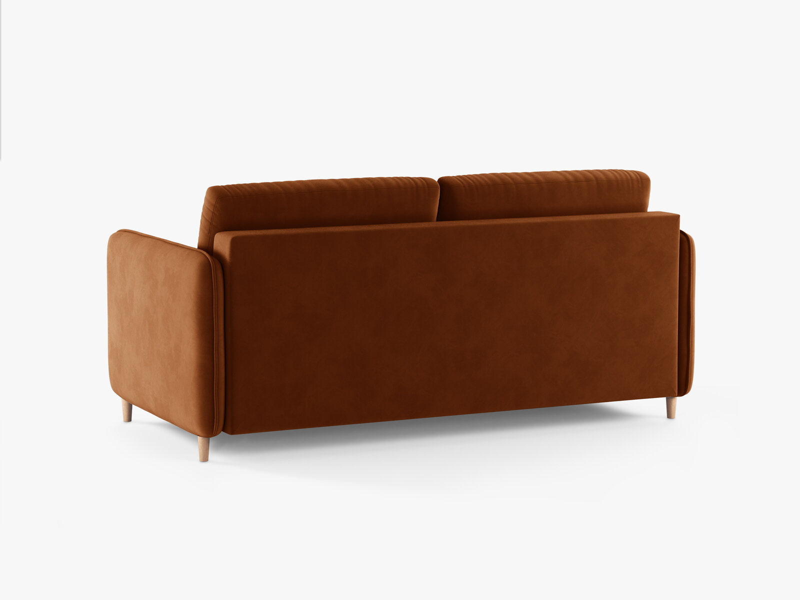 Micadoni Sofa mit Schlaffunktion Simo 3-Sitzer Samt Salvador Terrakotta