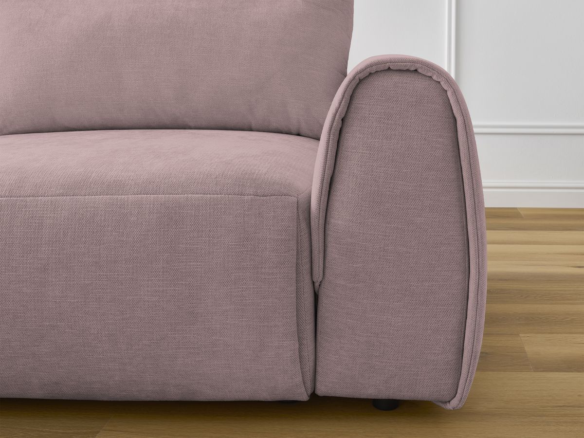Bobochic Aden Ecksofa 246 × 152 cm Stoff Rosa Ecke links