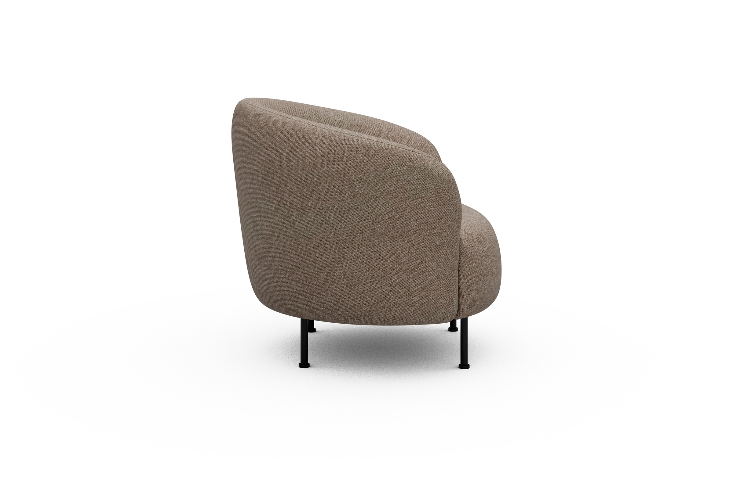 Sessel Ronda Metallbeine Schwarz Sama-Antelope