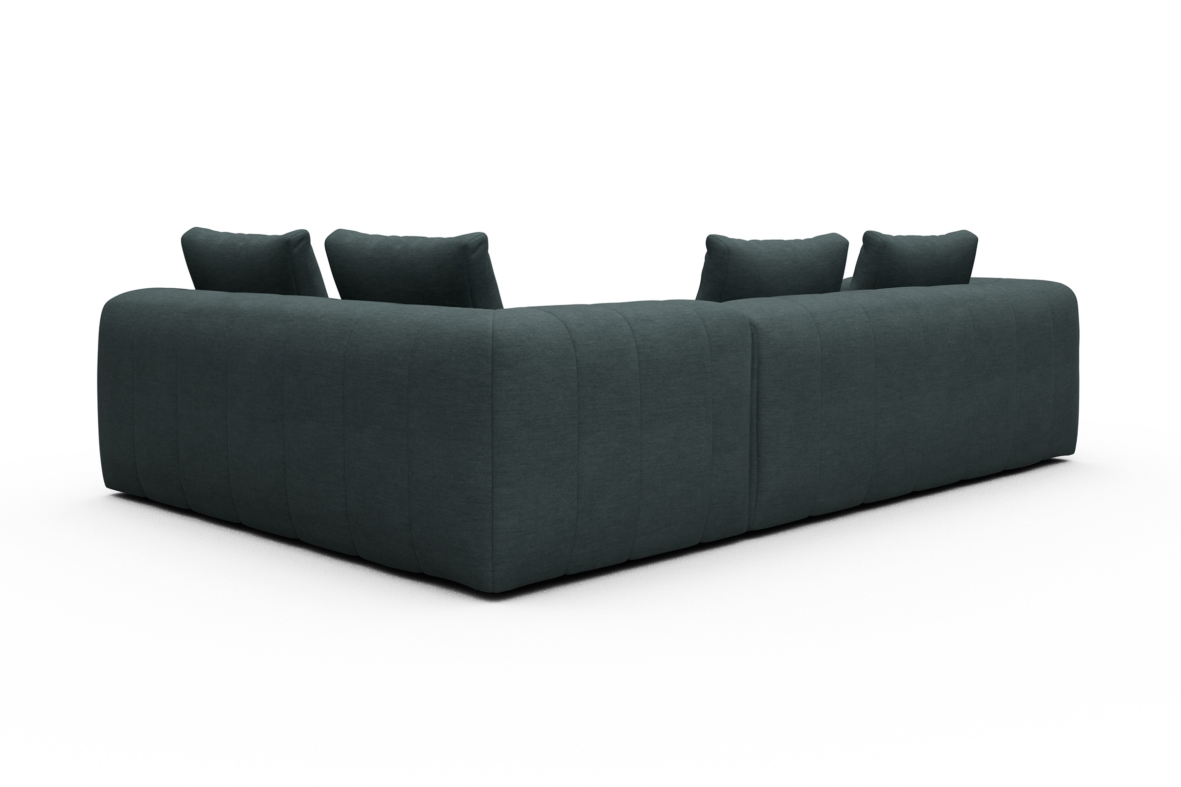 Ecksofa Hugo 2x 2,5-Sitzer Armlehne links Vivus-Blue