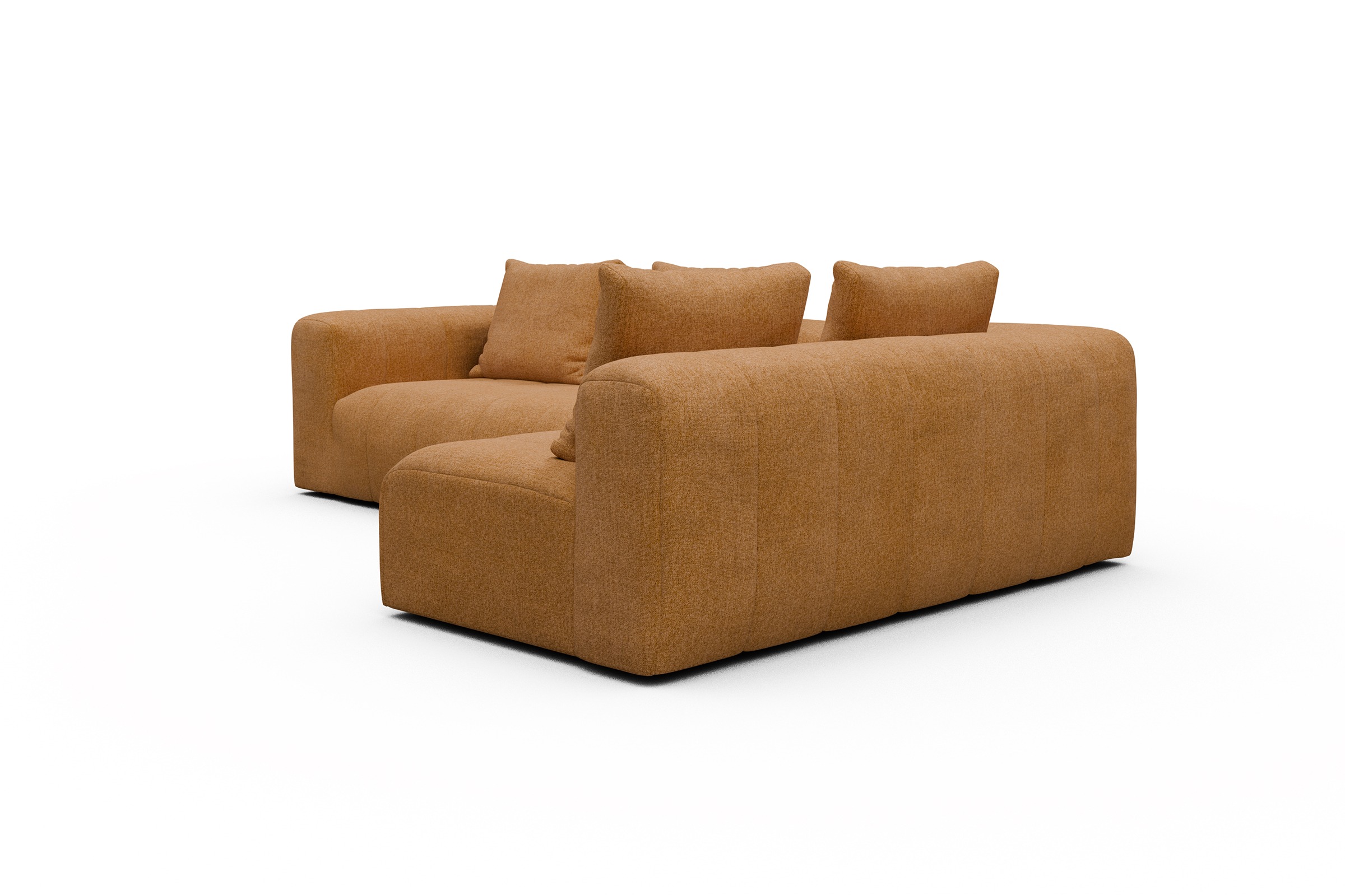 Ecksofa Hugo 2x 2,5-Sitzer Armlehne links Casone-Warm-Yellow