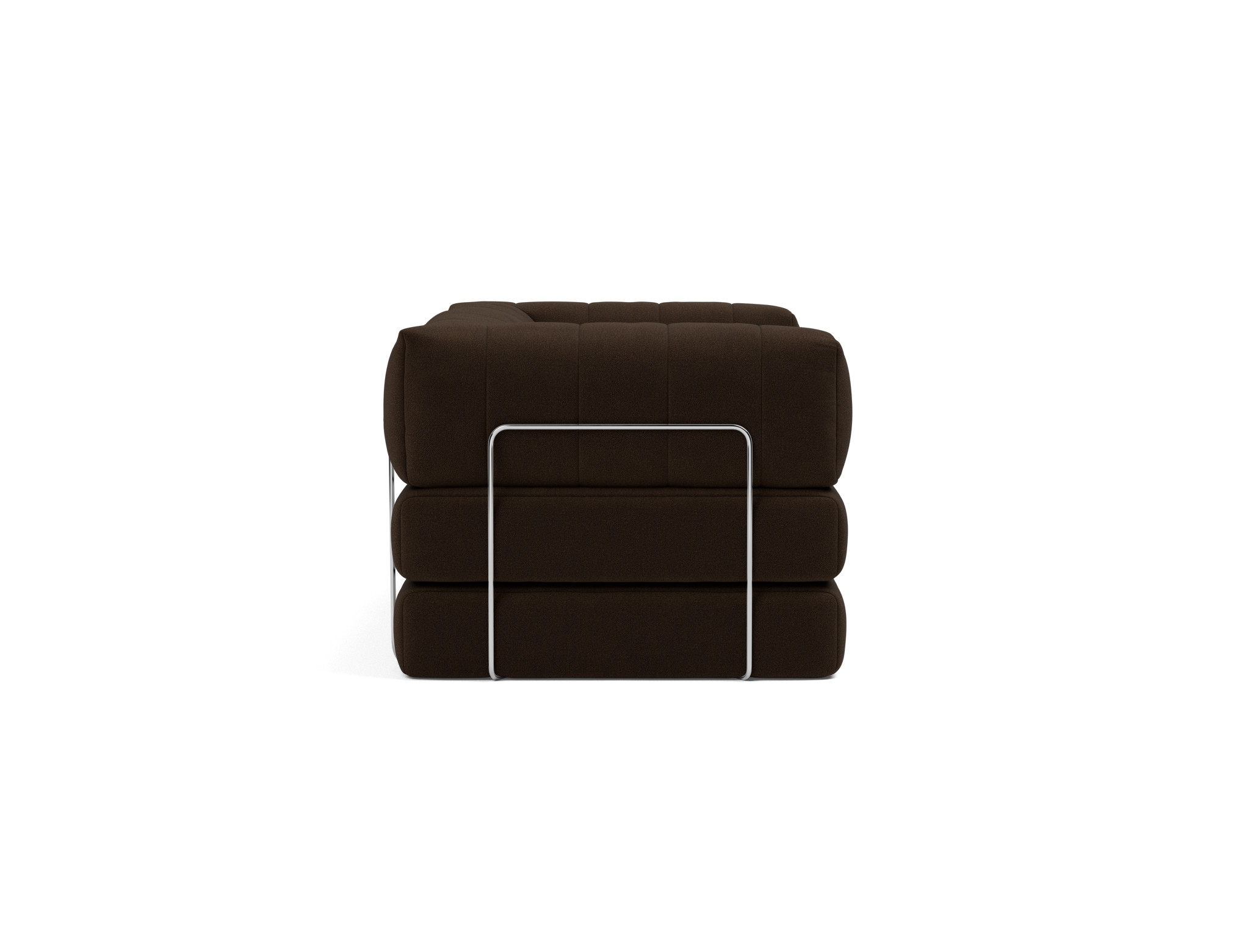 Schlafsofa CozyPad mit Armlehnen Strukturierter Stoff Taura 358-Chocco