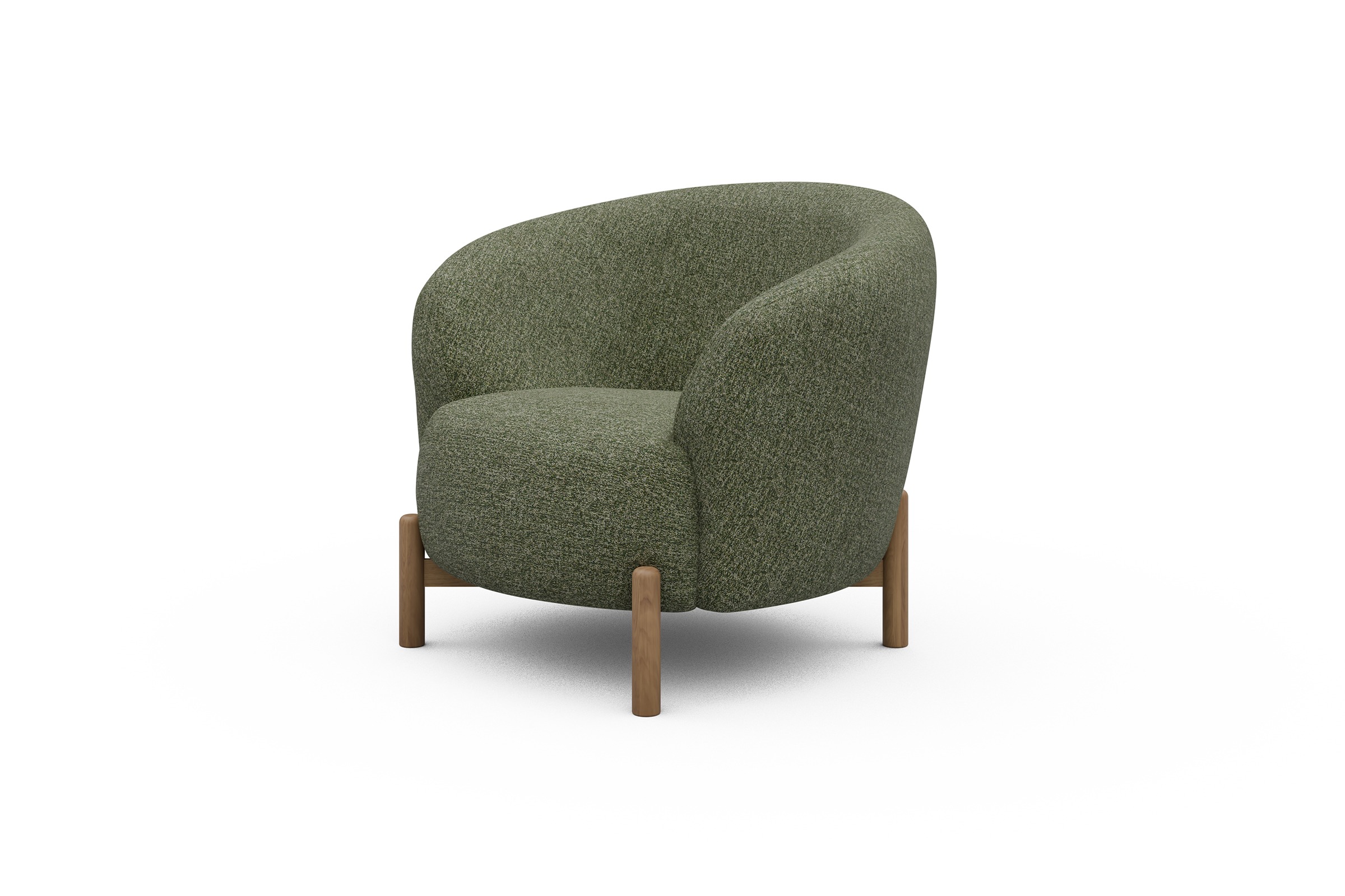 Sessel Ronda Holzbeine Eiche Natur Carreno-Vivid-Green