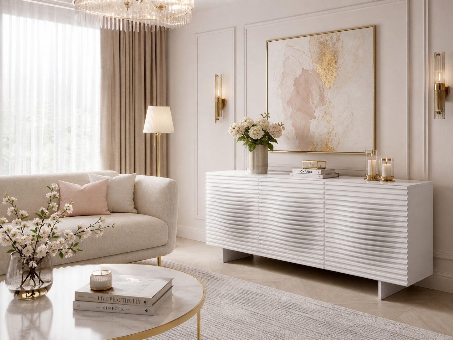 Livin Hill Sideboard Hudson 180 cm Weiß