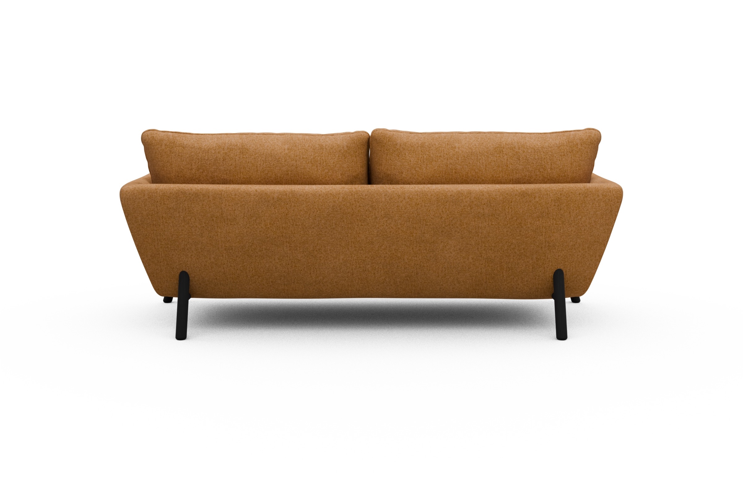 Sofa Emil 3-Sitzer Beinfarbe Eiche Schwarz Casone-Warm-Yellow