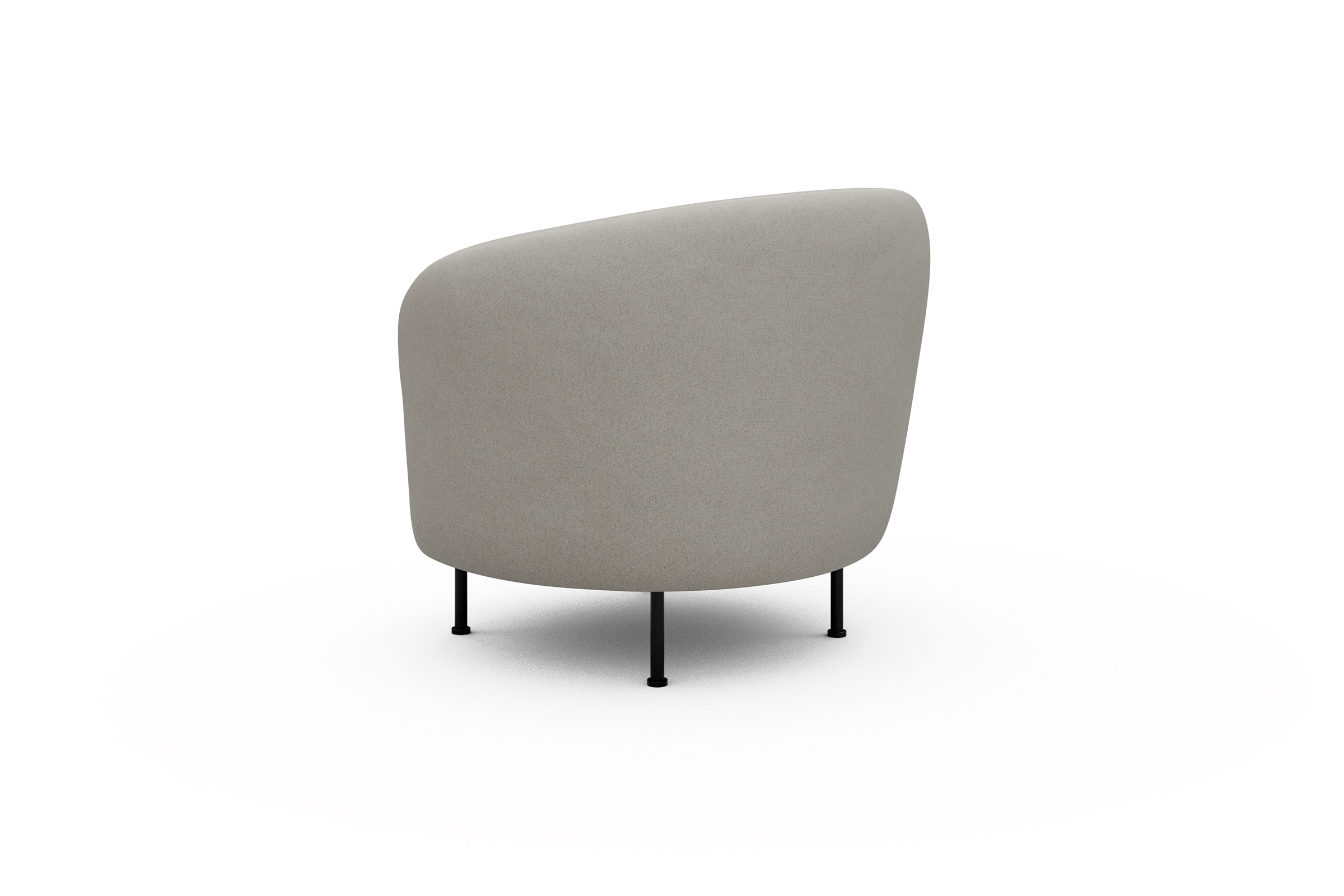 Sessel Ronda Metallbeine Schwarz Denari-Clean-Beige