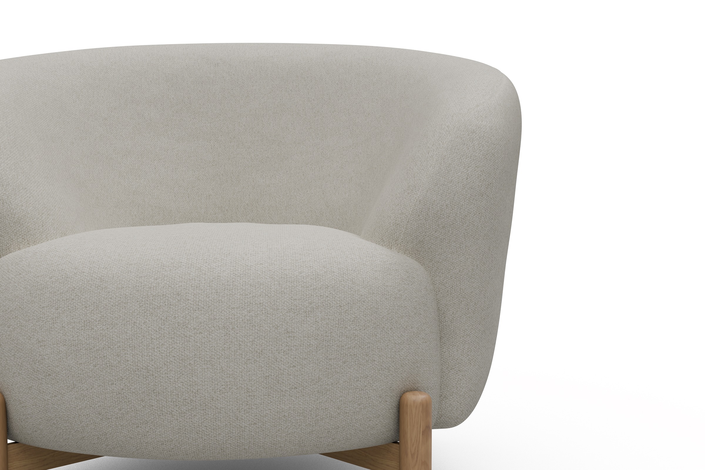 Sessel Ronda Holzbeine Eiche Natur Denari-Clean-Beige