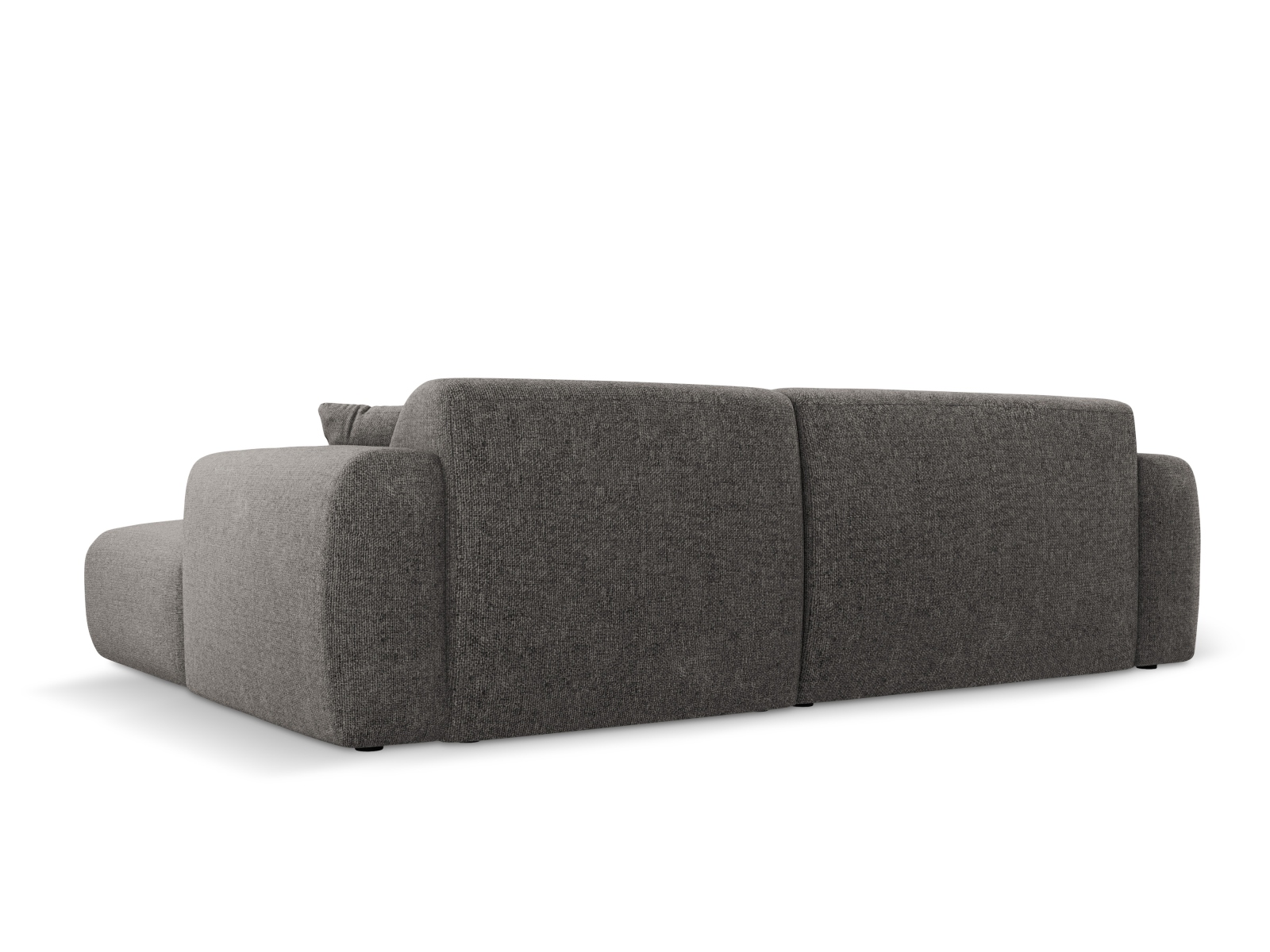 Cosmopolitan Design Ecksofa Nolio 4-Sitzer kleine Version Chenille Haga Grau Links