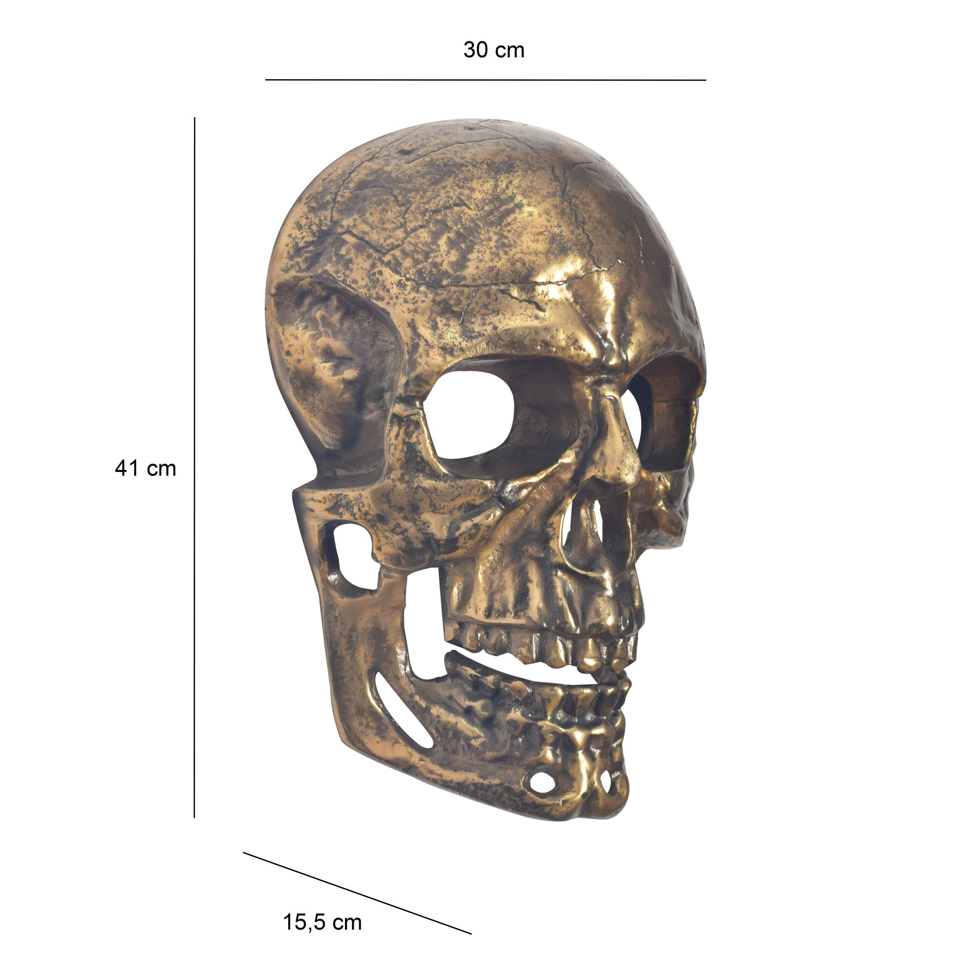 Wandobjekt Ibestad Aluminium Gold 30 × 15,5 × 41 cm