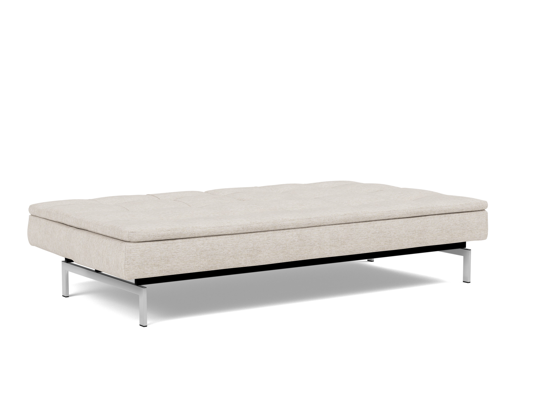 Schlafsofa Dublexo Chenille Yuveno 470-Natural Beine Chrom