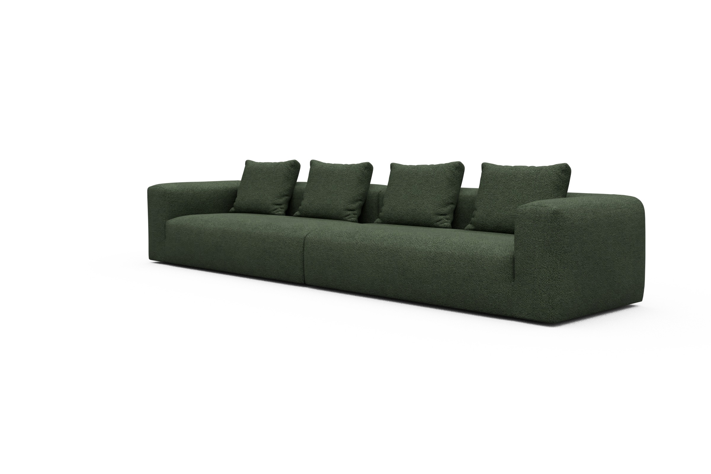 Sofa Modulares XXL Sofa Fred 5-Sitzer Vanora-Deep-Green