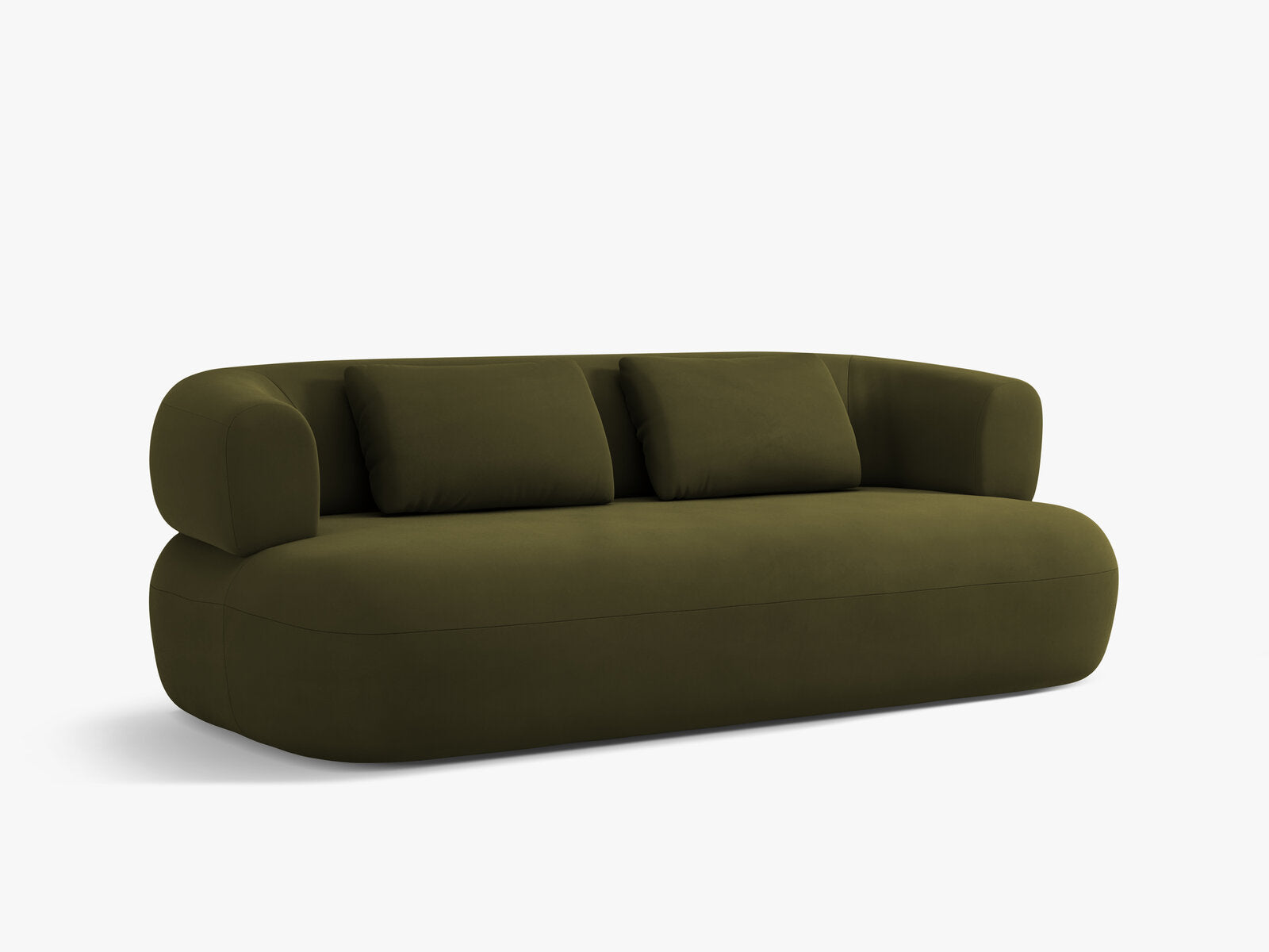 Micadoni Sofa Jenny 2-Sitzer Samt Salvador Grün