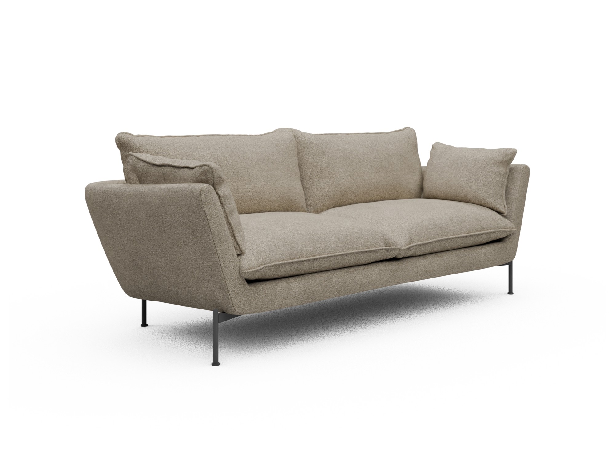 Skandi Home Sofa Anton Soft 3-Sitzer Boucle-Beige moebelfaktor