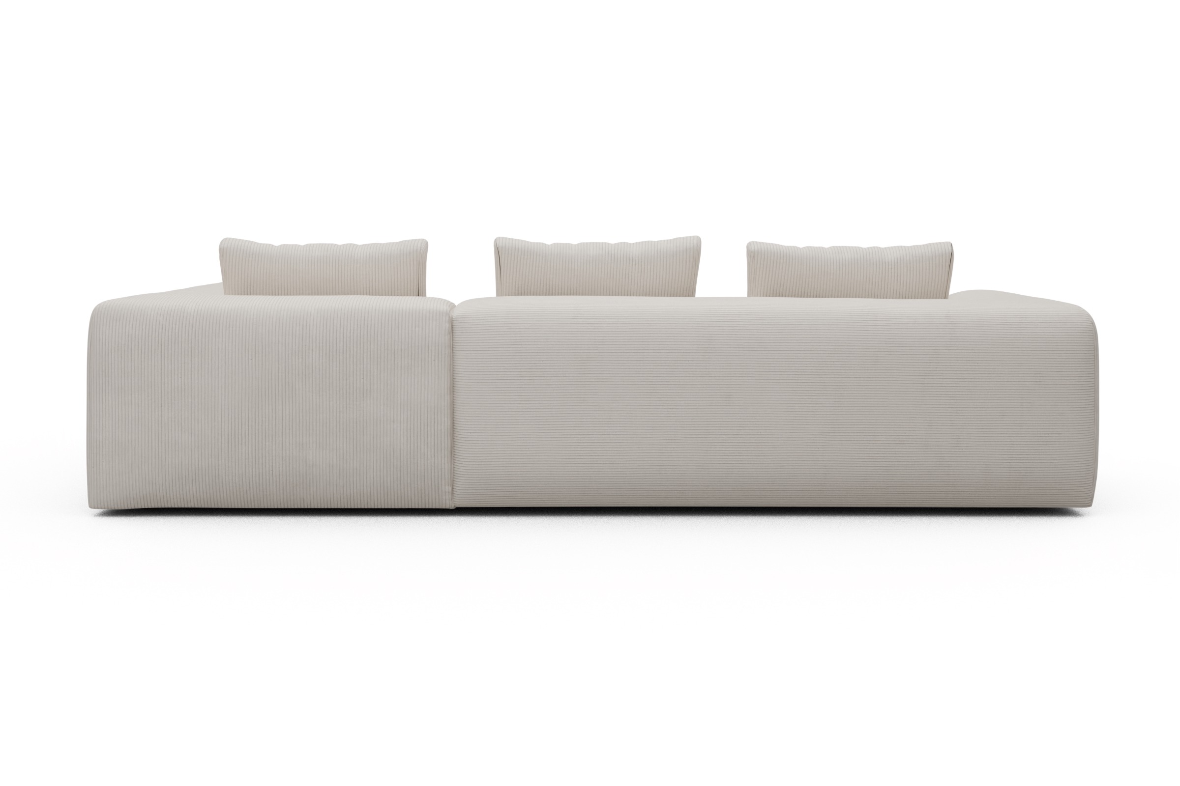 Ecksofa Fred Relax-Ecke rechts mit 2,5-Sitzer Corduroy-Ivory
